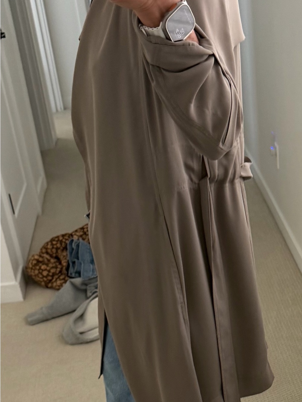 Babaton Taupe Trench Coat